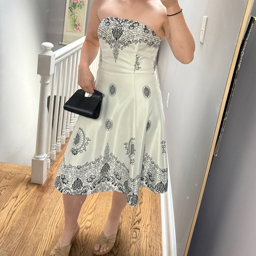White House Black Market Strapless A-line Dress for Weddings